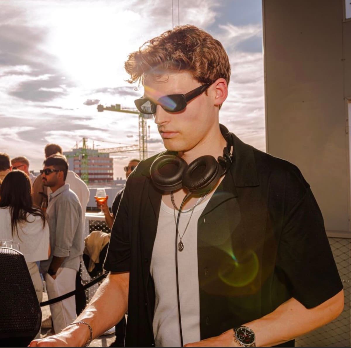 Portrait of resident DJ Noah Boehm